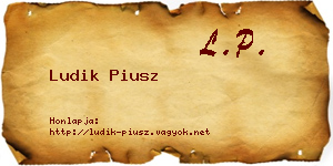 Ludik Piusz névjegykártya